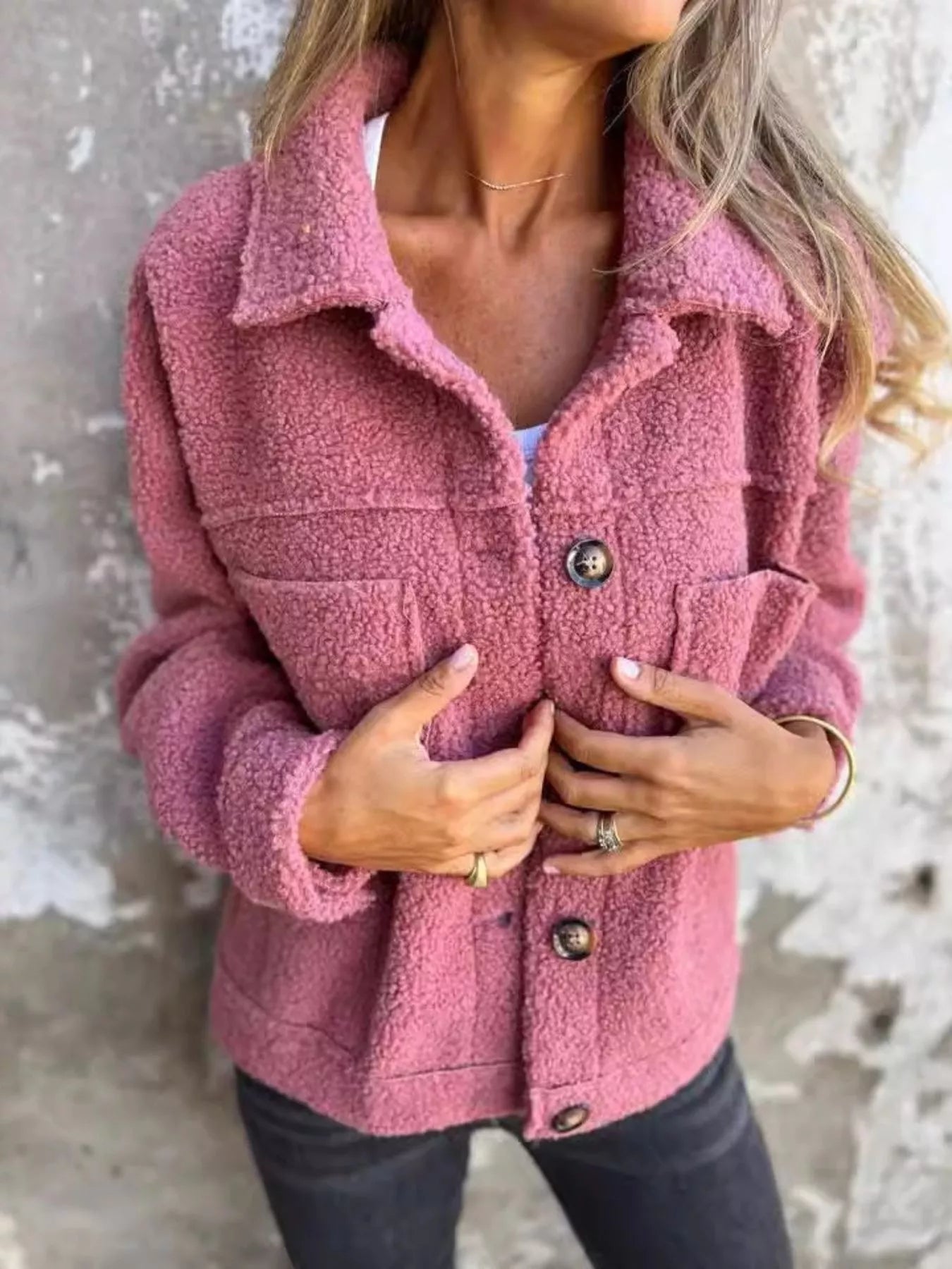 Full Size Single-Breasted Jacket | Cozy Plus Size Jacket